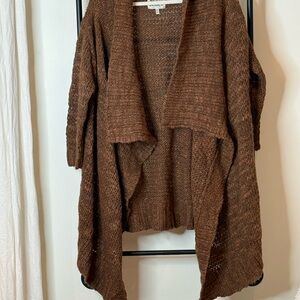 Ruehl No.925 Brown Draped Cardigan